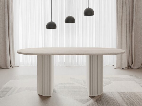 Masă Comfivo Ulma, Deschis Travertine, Bej, 75x90x185cm, 34.5 kg