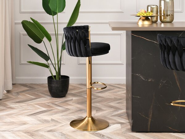 Scaun Adel (negru + auriu). Promo -13%. 1110641
