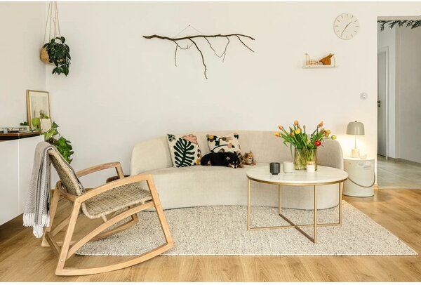 Covor gri deschis țesut manual din amestesc de lână 120x170 cm Minerals – Flair Rugs
