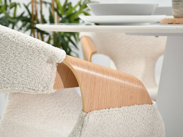 Scaun Kurt (stejar + crem). Promo -14%. 1111097