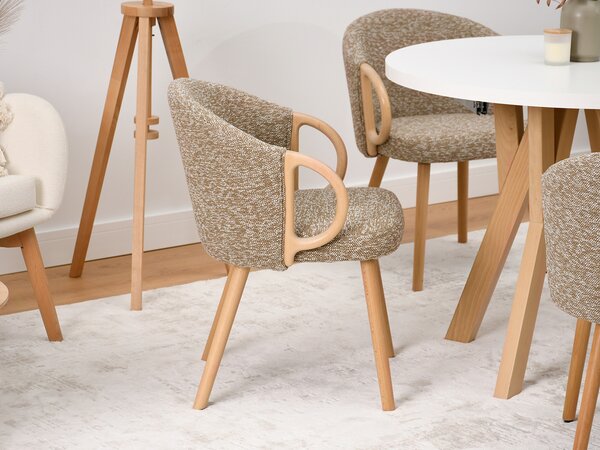 Scaun Paul (bej + stejar). Promo -14%. 1111236
