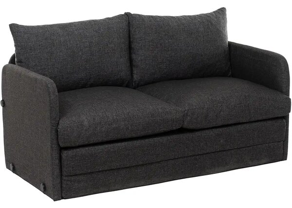 Canapea extensibila 2 locuri moderna, 200x148 cm – stofa gri – Saga