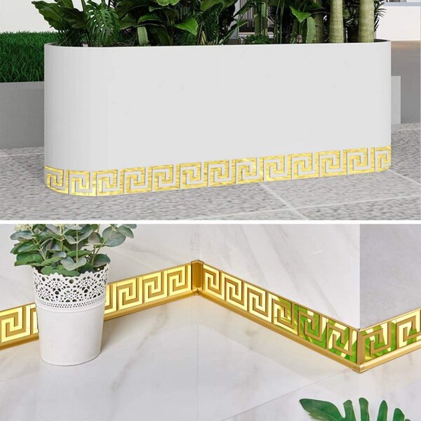 Set Oglinzi din PVC Design Versace - Oglinzi Decorative Acrilice Gold Plated - Luxury Home 10 bucati/set