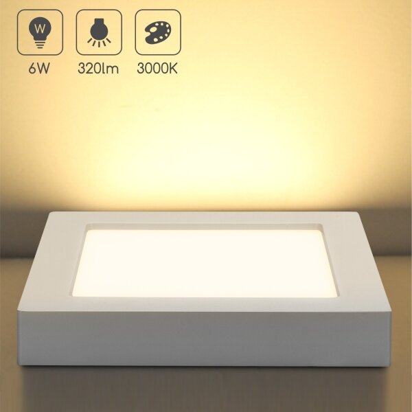 Aigostar - Plafonieră LED aplicată LED/6W/230V 3000K 12,2x12,2 cm albă