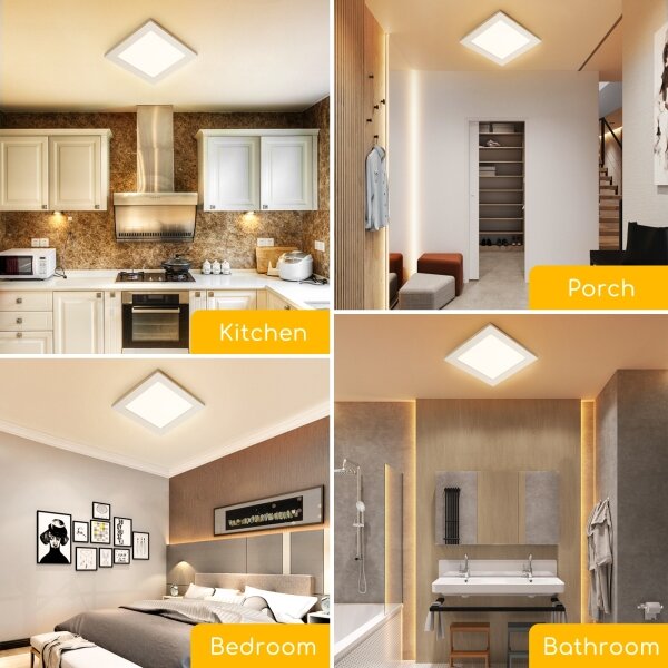 Aigostar - Plafonieră LED aplicată LED/6W/230V 3000K 12,2x12,2 cm albă