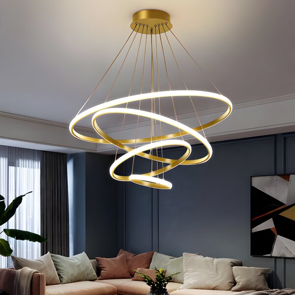 Lampă suspendată LHJ010-CP4 BRUSH GOLD