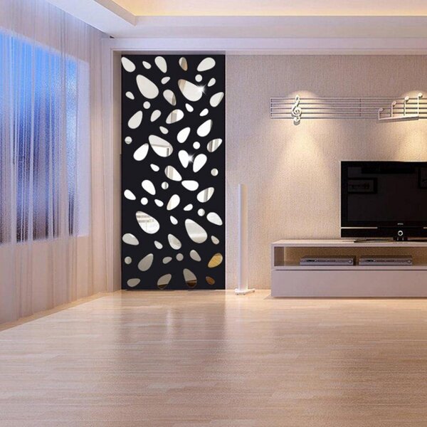 Set Oglinzi Design 3D Silver Piatra Cubica MyStyle® - Oglinzi Decorative Acrilice Luxury Home 12 buc/set