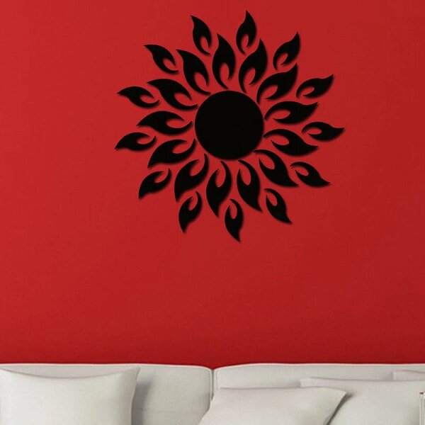 Set Oglinzi Design 3D BLACK SUN - Oglinzi Decorative Acrilice Luxury Home 27 buc/set