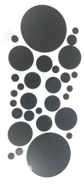 Set Oglinzi Design 3D ROUND BLACK - Oglinzi Decorative Acrilice Luxury Home 26 buc/set