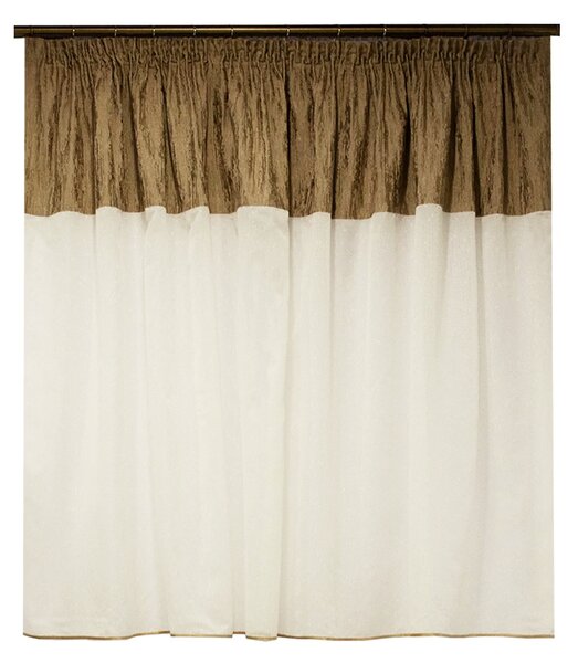 Perdea Velaria ploita ivoire cu tafta, 240x145 cm