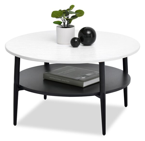 Măsuță de cafea Randolf Xl (alb + negru). Promo -10%. 1111697