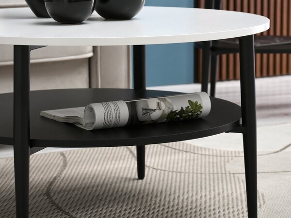 Măsuță de cafea Randolf Xl (alb + negru). Promo -10%. 1111697