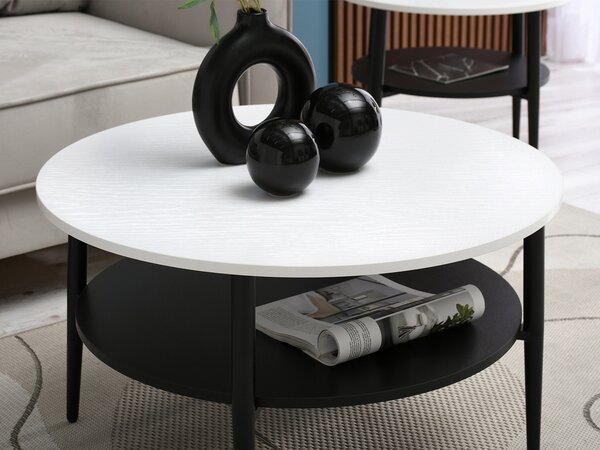 Măsuță de cafea Randolf Xl (alb + negru). Promo -10%. 1111697