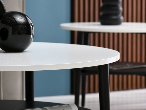 Măsuță de cafea Randolf Xl (alb + negru). Promo -10%. 1111697