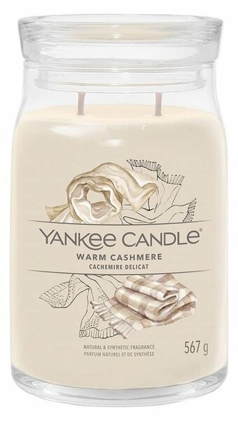Lumânare parfumată Yankee Candle Signatureîn borcan Warm Cashmere, 567 g