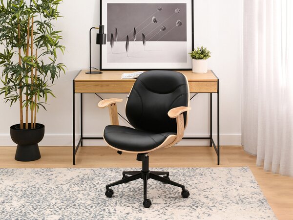 Fotoliu Raynold (stejar negru + negru). Promo -18%. 1110533