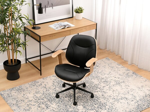 Fotoliu Raynold (stejar negru + negru). Promo -18%. 1110533