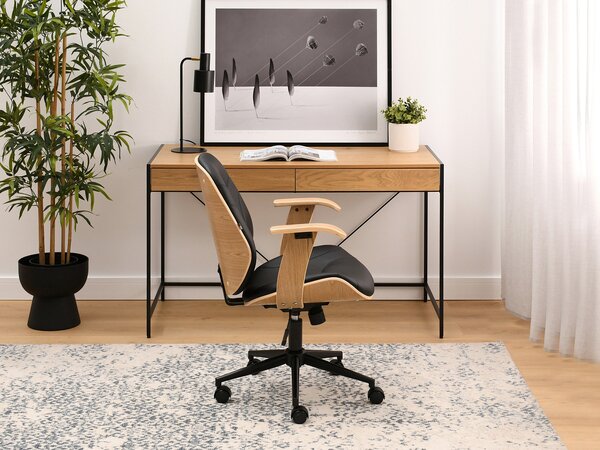 Fotoliu Raynold (stejar negru + negru). Promo -18%. 1110533