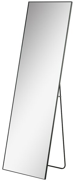 HOMCOM Oglindă Verticală din Metal, 50x2x161.5 cm, Negru | Aosom Romania