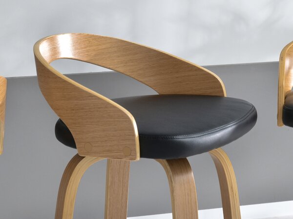 Scaun Haime (stejar + negru). Promo -15%. 1110595