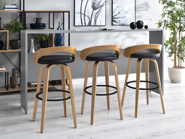 Scaun Haime (stejar + negru). Promo -15%. 1110595
