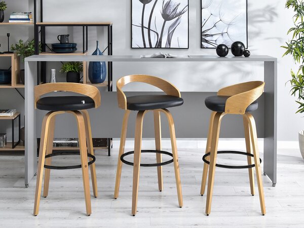 Scaun Haime (stejar + negru). Promo -15%. 1110595