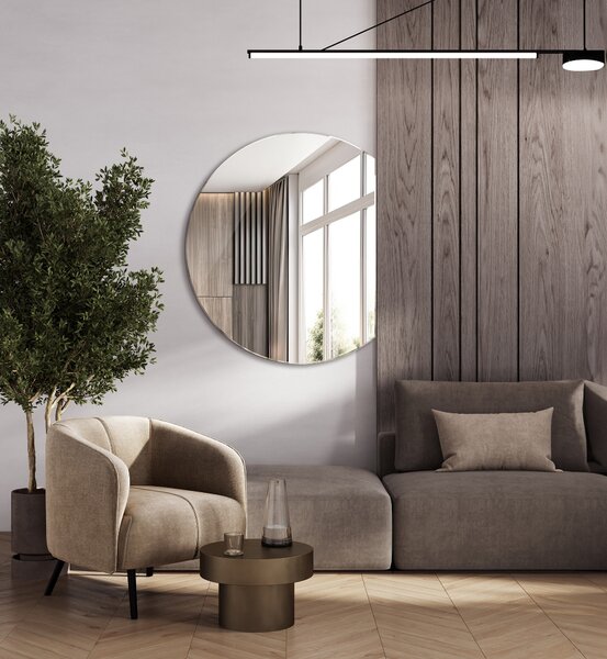 Oglindomat.ro Oglindă cu cerc trunchiat fără cadru Oglindă cu cerc trunchiat fără cadru 63x70 cm low-63x70-00000000