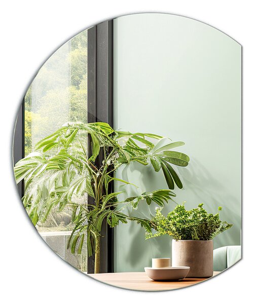 Oglindomat.ro Oglindă cu cerc trunchiat fără cadru Oglindă cu cerc trunchiat fără cadru 63x70 cm low-63x70-00000000