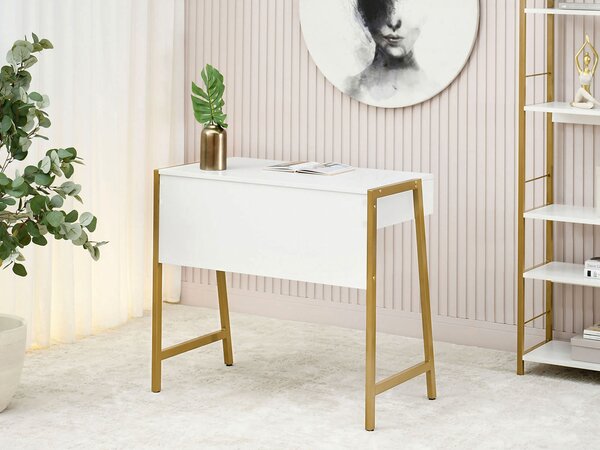 Masă PC Norsinimo (alb + auriu). Promo -18%. 1135606