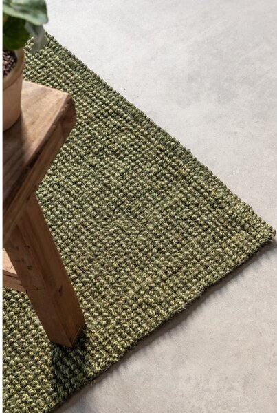Covor tip traversă kaki din iută 80x200 cm Bouclé – Hanse Home