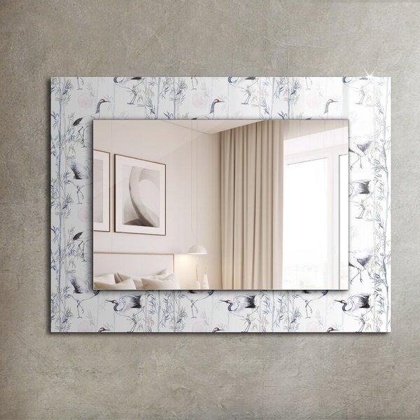 Oglindomat.ro Oglinda cu decor Oglinda cu decor Cocori și bambus lpp-00011561