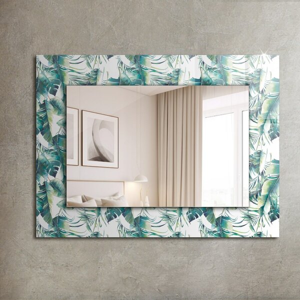 Oglindomat.ro Decor oglinda Decor oglinda Frunze tropicale verzi lpp-00011585
