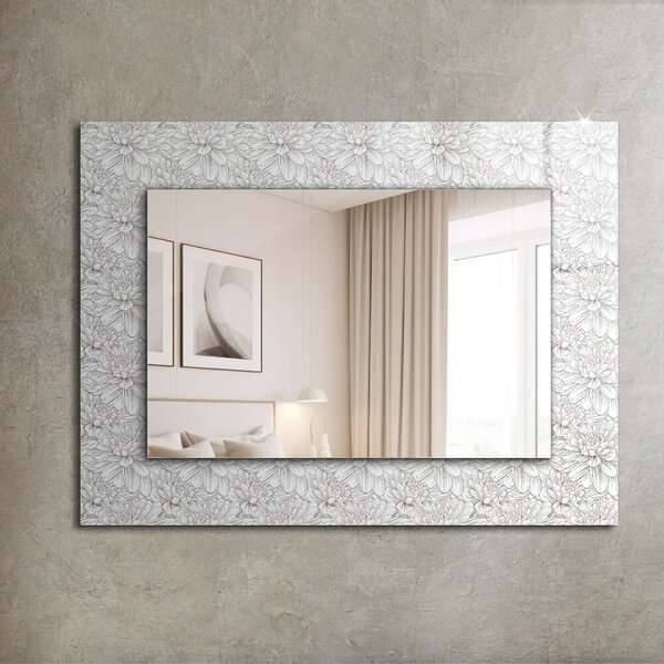 Oglindomat.ro Oglinda decor perete Oglinda decor perete Model floral monocrom lpp-00011809