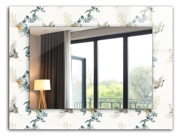 Oglindomat.ro Oglinda perete decorativa Oglinda perete decorativa Păsări și flori lpp-00011877