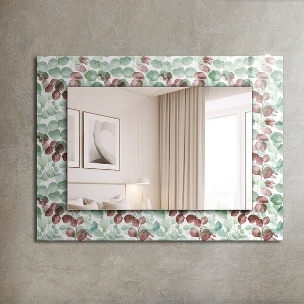 Oglindomat.ro Oglinda cu decor Oglinda cu decor Frunze în acuarelă lpp-00012273