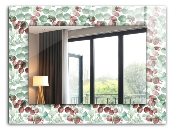 Oglindomat.ro Oglinda cu decor Oglinda cu decor Frunze în acuarelă lpp-00012273