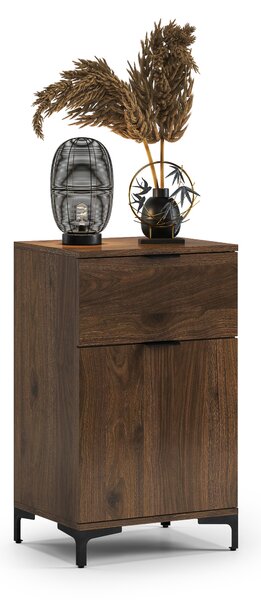 Mazzoni Comodă LANA K-50S Nuc Elegant - DULAP VERTICAL CU SERTAR