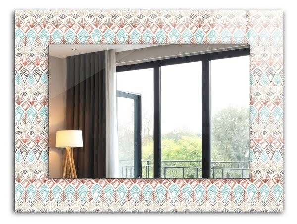 Oglindomat.ro Oglinda cu decor Oglinda cu decor Desen geometric colorat lpp-00012782