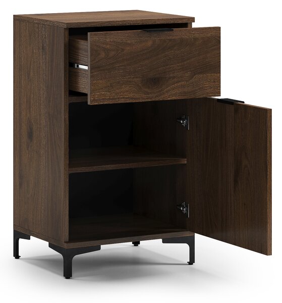 Mazzoni Comodă LANA K-50S Nuc Elegant - DULAP VERTICAL CU SERTAR