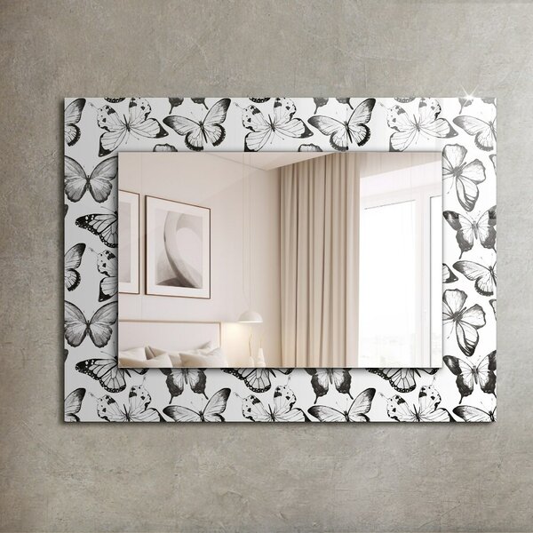 Oglindomat.ro Decor oglinda Decor oglinda Fluturi negri și albi lpp-00012398