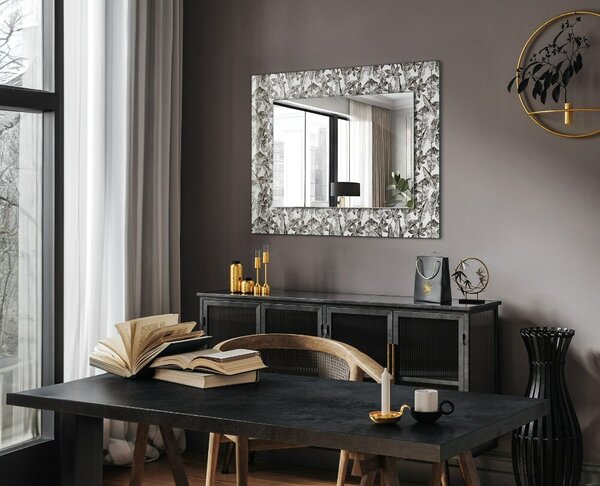 Oglindomat.ro Oglinda perete decorativa Oglinda perete decorativa Frunze și flori lpp-00012643
