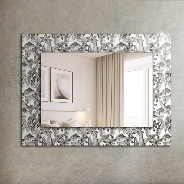 Oglindomat.ro Oglinda perete decorativa Oglinda perete decorativa Frunze și flori lpp-00012643