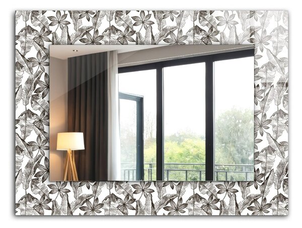 Oglindomat.ro Oglinda perete decorativa Oglinda perete decorativa Frunze și flori lpp-00012643