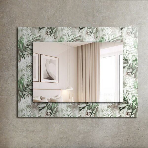 Oglindomat.ro Oglinda decor perete Oglinda decor perete Desen de frunze verzi lpp-00012593