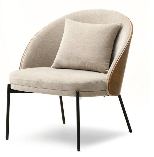 Fotoliu de design Antienos (bej + negru). Promo -18%. 1135627