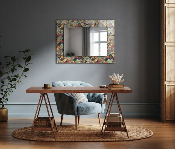 Oglindomat.ro Oglinda rama cu imprimeu Oglinda rama cu imprimeu Mozaic colorat lpp-00013179