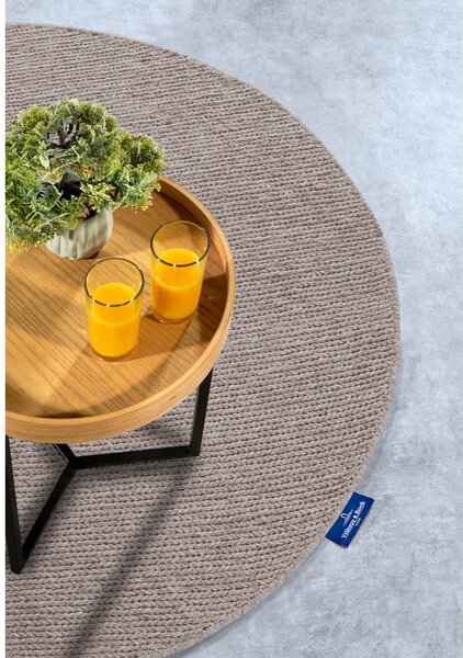 Covor maro deschis țesut manual rotund din lână ø 160 cm Francois – Villeroy&Boch