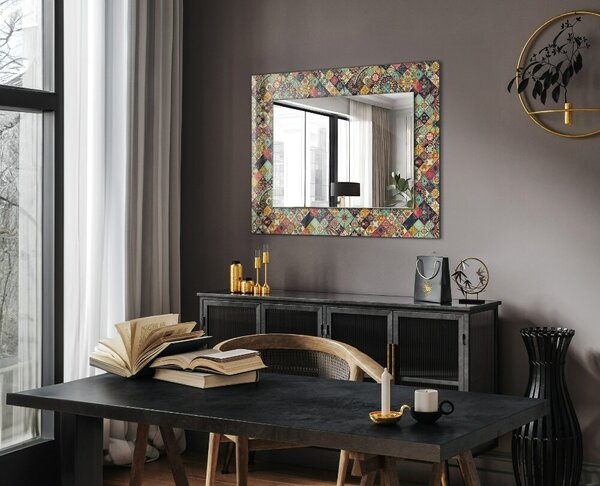Oglindomat.ro Oglinda rama cu imprimeu Oglinda rama cu imprimeu Mozaic colorat lpp-00013179