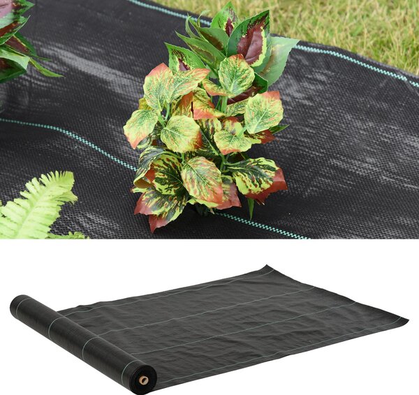 Outsunny Folie pentru Protecția Solului Drenantă și Respirabilă, 50x1 md în PP, pentru Grădina de Legume | Aosom Romania