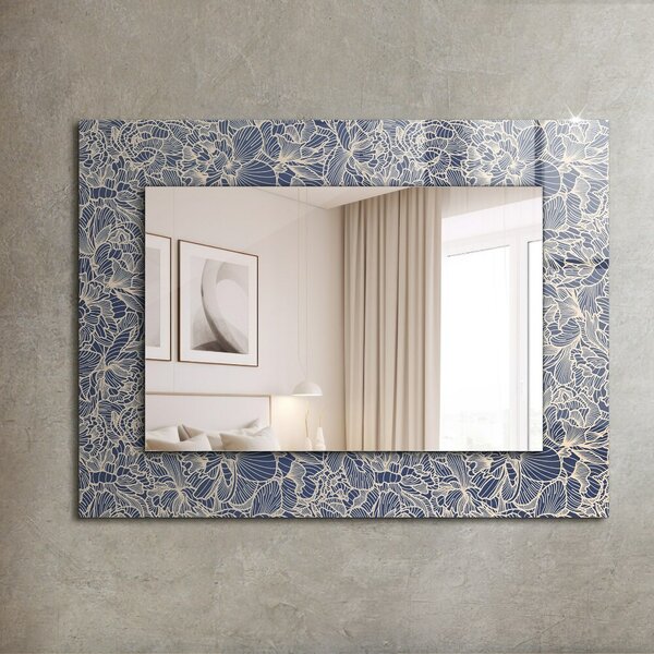 Oglindomat.ro Decor oglinda Decor oglinda Model floral pe țesătură lpp-00020756